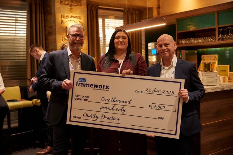 Frameworx makes social value donations to key housing providers at NHMF Conference